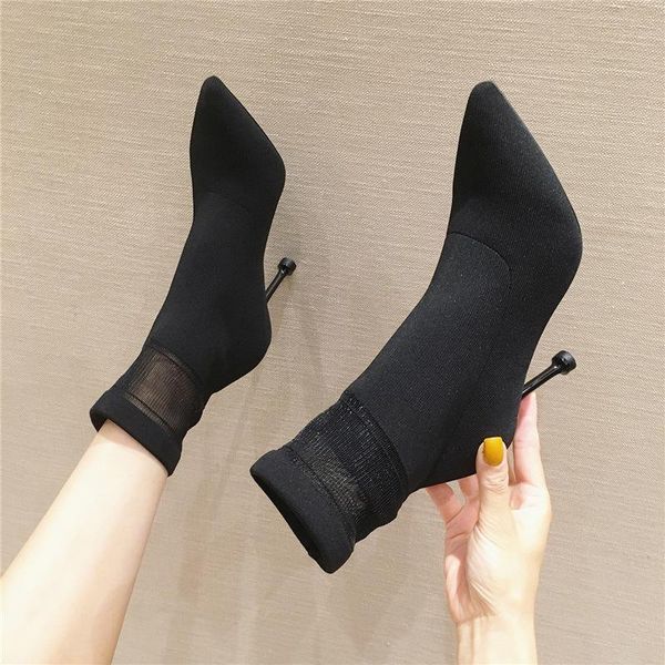 boots knitted elastic pointed women's autumn thin boots, winter 2021 heel daily versatile short, Black
boots knitted elastic pointed women's autumn thin boots, winter 2021 heel daily versatile short, Black