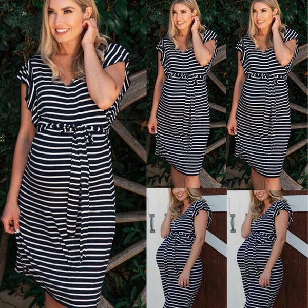 maternity dresses women's short sleeve pregnant stripe summer ladies strapless dress pregnancy women clothes q0418, White
maternity dresses women's short sleeve pregnant stripe summer ladies strapless dress pregnancy women clothes q0418, White