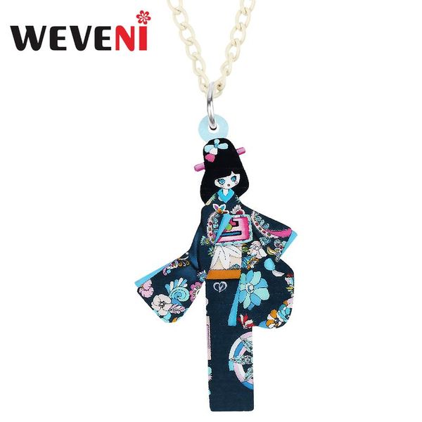 pendant necklaces weveni acrylic elegant japan kimono doll necklace fashion long chain unique charms gifts party jewelry for women girls, Silver
pendant necklaces weveni acrylic elegant japan kimono doll necklace fashion long chain unique charms gifts party jewelry for women girls, Silver