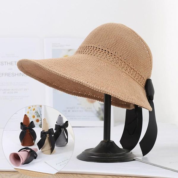 bauhinia brand summer foldable bowknot hollow sunshade, breathable, sunscreen big eaves sun hat folding straw wide brim hats, Blue;gray
bauhinia brand summer foldable bowknot hollow sunshade, breathable, sunscreen big eaves sun hat folding straw wide brim hats, Blue;gray