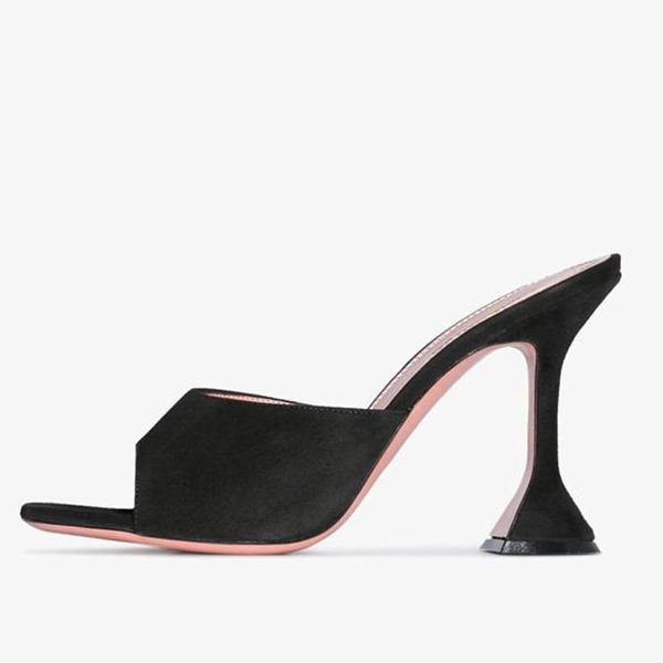 slippers elegant suede black high heel mules open toe formal dress shoes women plus size
slippers elegant suede black high heel mules open toe formal dress shoes women plus size