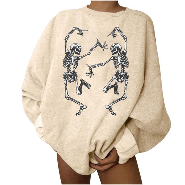 women's hoodies & sweatshirts round neck women casual skeleton printing oversized long sleeve sweatshirt pullover blouse loose comfort, Black
women's hoodies & sweatshirts round neck women casual skeleton printing oversized long sleeve sweatshirt pullover blouse loose comfort, Black