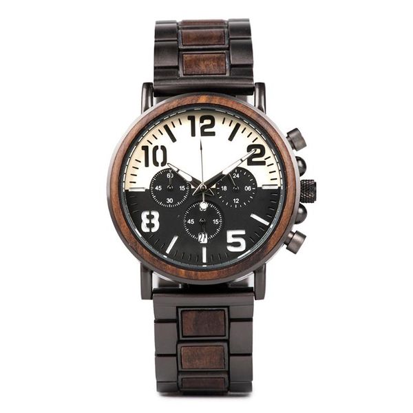 wristwatches bobo bird wooden metal bracelet watch men water resistant timepieces chronograph quartz watches satch men's gifts, Slivery;brown
wristwatches bobo bird wooden metal bracelet watch men water resistant timepieces chronograph quartz watches satch men's gifts, Slivery;brown