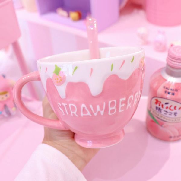 mugs kawaii strawberry milk mug for girl personalised creative ceramic oatmeal yogurt dessert breakfast cute coffee tea water cup
mugs kawaii strawberry milk mug for girl personalised creative ceramic oatmeal yogurt dessert breakfast cute coffee tea water cup