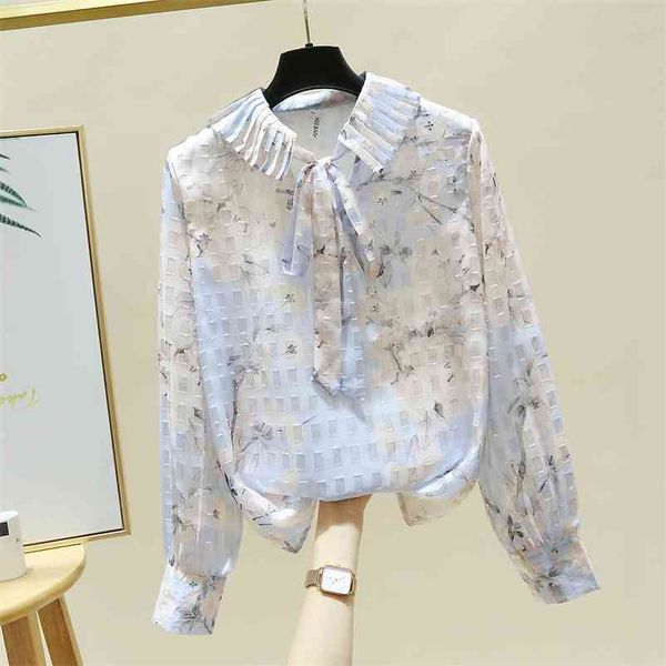 autumn korean style women's long sleeves bow floral shirt female blouse ladies shirts a4418 210519, White
autumn korean style women's long sleeves bow floral shirt female blouse ladies shirts a4418 210519, White