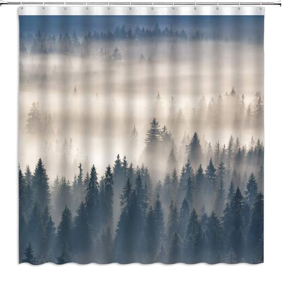 pine forest shower curtain winter foggy trees woodland in mountain nature landscape,70x70 inch polyester fabric bathroom
pine forest shower curtain winter foggy trees woodland in mountain nature landscape,70x70 inch polyester fabric bathroom