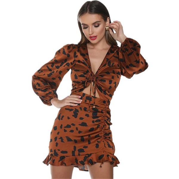 casual dresses spring and autumn 2021 women's dress leopard flounces long sleeve v-neck open-out party, Black;gray
casual dresses spring and autumn 2021 women's dress leopard flounces long sleeve v-neck open-out party, Black;gray
