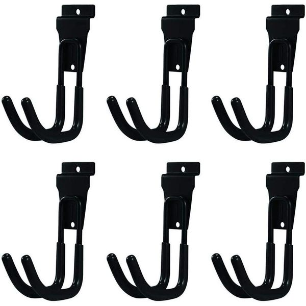 garage hooks, storage utility hooks for slat wall, coated tool holder (pack of 6) & rails
garage hooks, storage utility hooks for slat wall, coated tool holder (pack of 6) & rails