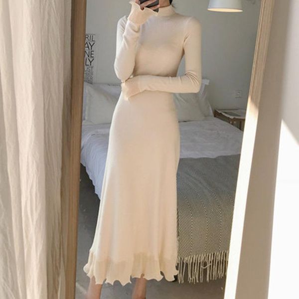 casual dresses vintage half turtleneck female knitted long dress autumn winter elegant patchwork slim waist women pullover sweater, Black;gray
casual dresses vintage half turtleneck female knitted long dress autumn winter elegant patchwork slim waist women pullover sweater, Black;gray