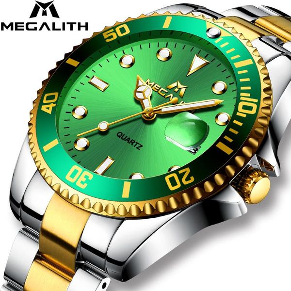 wristwatches megalith quartz watch men waterproof analogue calendar wristwatch watches stainless steel relogio masculino, Slivery;brown
wristwatches megalith quartz watch men waterproof analogue calendar wristwatch watches stainless steel relogio masculino, Slivery;brown