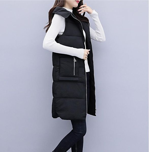 women's trench coats winter cotton coat women large size thicker vest hooded zipper pocket blended female 2021, Tan;black
women's trench coats winter cotton coat women large size thicker vest hooded zipper pocket blended female 2021, Tan;black