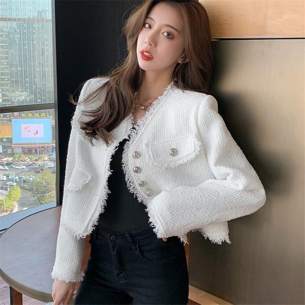 women's jackets cbafu 3 color weave tweed tassel jacket women outwear luxury button long sleeve elegant chic wool coat short spring aut, Black;brown
women's jackets cbafu 3 color weave tweed tassel jacket women outwear luxury button long sleeve elegant chic wool coat short spring aut, Black;brown