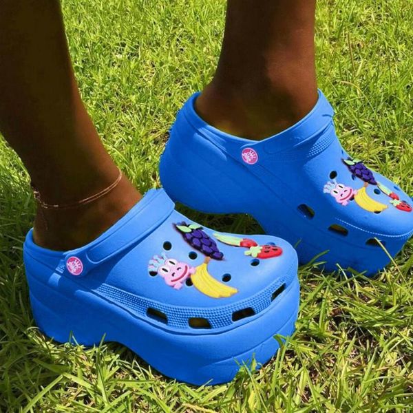 dress shoes woman high heels brand 2021 thick platform holes summer women beach sandals slipper, Black
dress shoes woman high heels brand 2021 thick platform holes summer women beach sandals slipper, Black