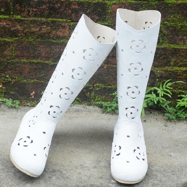 boots summer simple women full grain leather breathable hollow knee-high long ladies flowers sewing 20210301, Black
boots summer simple women full grain leather breathable hollow knee-high long ladies flowers sewing 20210301, Black