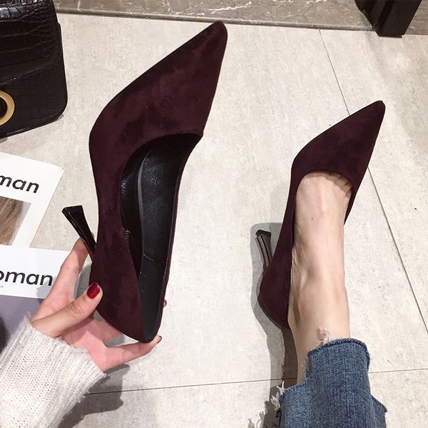 luxury dress shoes working 2021 spring and autumn single pointed thin heels shallow mouth women's sho trend, Black
luxury dress shoes working 2021 spring and autumn single pointed thin heels shallow mouth women's sho trend, Black