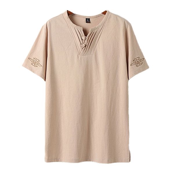 men's large size clothing t shirts linen chinese style summer v-neck big short sleeve t-shirt male tee plus 6xl 7xl 8xl 9xl 210707, White;black
men's large size clothing t shirts linen chinese style summer v-neck big short sleeve t-shirt male tee plus 6xl 7xl 8xl 9xl 210707, White;black