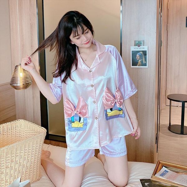 cute cartoon pyjamas ice women sleepwear silk short sleeve pajamas pijama sets satin homewear lounge wear, Black;red
cute cartoon pyjamas ice women sleepwear silk short sleeve pajamas pijama sets satin homewear lounge wear, Black;red