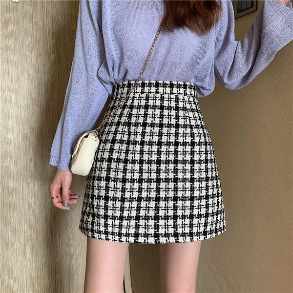 skirts limiguyue autumn winter women skirt plaid woolen bodycon mini checkered high waist vintage lady short skirt faldas k408, Black
skirts limiguyue autumn winter women skirt plaid woolen bodycon mini checkered high waist vintage lady short skirt faldas k408, Black