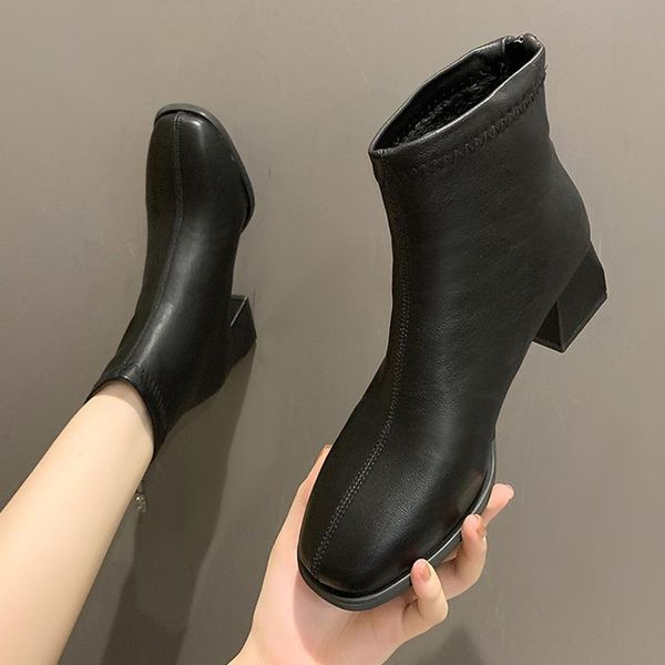 boots shoes zipper lady boots-women winter footwear 2021 ankle rubber leather autumn rock summer med rome pu fabric solid square, Black
boots shoes zipper lady boots-women winter footwear 2021 ankle rubber leather autumn rock summer med rome pu fabric solid square, Black