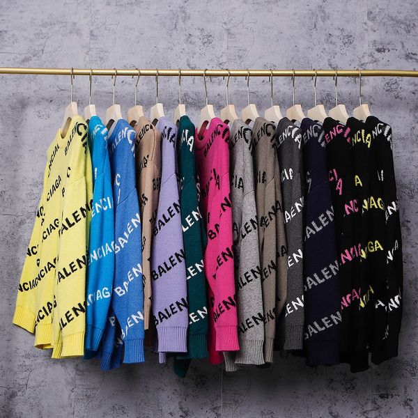 womens designer balenca casual s sweaters knit dress contrast 6 color long sleeve autumn wear letter pattern lady classic ladies, White;black
womens designer balenca casual s sweaters knit dress contrast 6 color long sleeve autumn wear letter pattern lady classic ladies, White;black