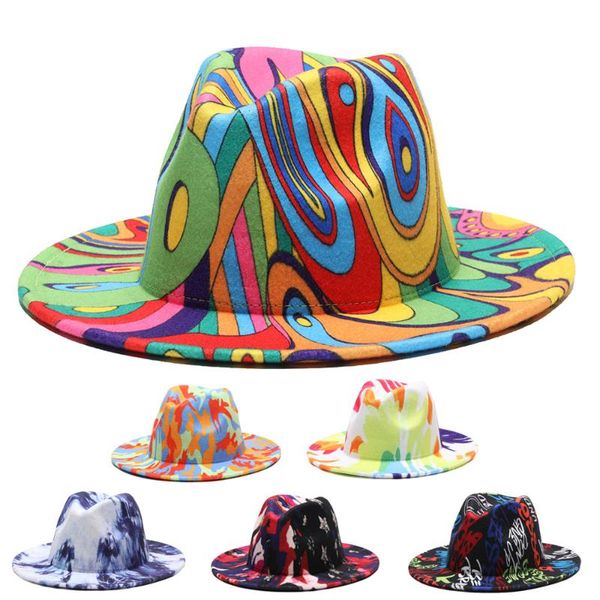 wide brim hats 2021 felted women black print graffiti fedora western cowboy fascinator men formal wedding hat, Blue;gray
wide brim hats 2021 felted women black print graffiti fedora western cowboy fascinator men formal wedding hat, Blue;gray