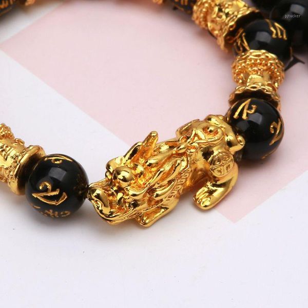 beaded, strands black obsidian stone buddhism six words pixiu bead bracelet lucky amulet jewelry1
beaded, strands black obsidian stone buddhism six words pixiu bead bracelet lucky amulet jewelry1