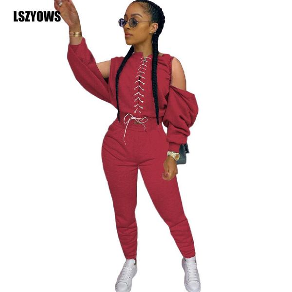 women's tracksuits off shoulder lace up bandage crop and pants bodycon two piece set tracksuit casual women autumn winter outfits, Gray
women's tracksuits off shoulder lace up bandage crop and pants bodycon two piece set tracksuit casual women autumn winter outfits, Gray