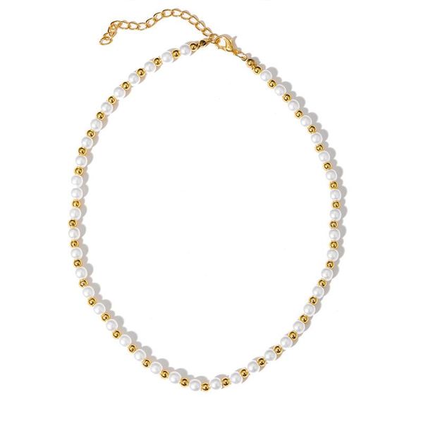 chains vintage gold color round ball pearl bead choker necklace for women girl metal geometric short necklaces collares, Silver
chains vintage gold color round ball pearl bead choker necklace for women girl metal geometric short necklaces collares, Silver