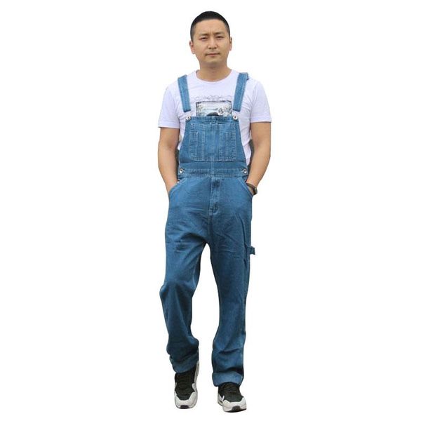 overalls men bib loose jeans huge straight denim jumpsuits fashion cargo pants hip hop trousers plus large size 28 - 48, Blue
overalls men bib loose jeans huge straight denim jumpsuits fashion cargo pants hip hop trousers plus large size 28 - 48, Blue