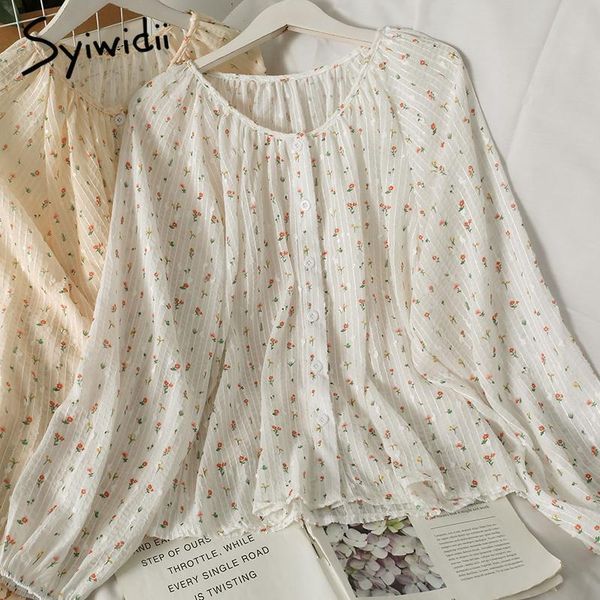 women's blouses & shirts syiwidii vintage floral print women summer 2021 korean fashion button up o neck lantern sleeve loose white
women's blouses & shirts syiwidii vintage floral print women summer 2021 korean fashion button up o neck lantern sleeve loose white