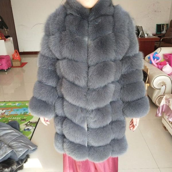 women's fur & faux brand fashion bread block shape coat long section natural winter warm collar, Black
women's fur & faux brand fashion bread block shape coat long section natural winter warm collar, Black