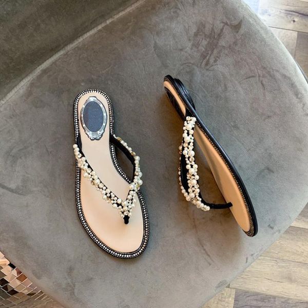 women summer flip flops crystal pearl slippers slide sandals beach slides fashion street ladies party shoes 2021 zapatos, Black
women summer flip flops crystal pearl slippers slide sandals beach slides fashion street ladies party shoes 2021 zapatos, Black