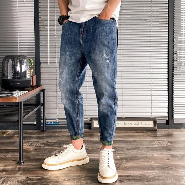 men's jeans 2021 spring autumn fashion men streetwear denim pants loose harem trousers male plus size casual holes w514, Blue
men's jeans 2021 spring autumn fashion men streetwear denim pants loose harem trousers male plus size casual holes w514, Blue