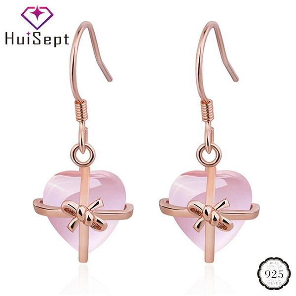 huisept trendy 925 silver earring heart-shape rose quartz gemstones drop earrings for female wedding party gift jewelry ornament dangle & ch
huisept trendy 925 silver earring heart-shape rose quartz gemstones drop earrings for female wedding party gift jewelry ornament dangle & ch