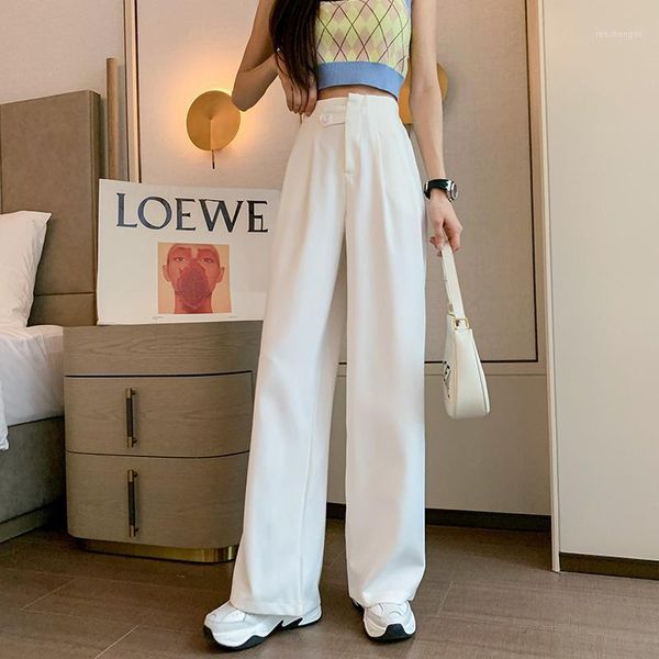 women's pants & capris white suit woman summer chic streetwear high waist straight long female autumn loose trousers pantalon mujer u20, Black;white
women's pants & capris white suit woman summer chic streetwear high waist straight long female autumn loose trousers pantalon mujer u20, Black;white