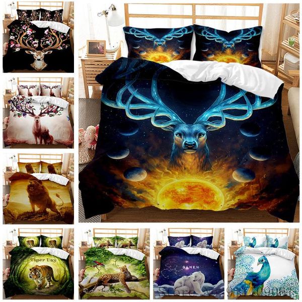 bedding sets tiger lion bear deer animal 3d printed set 2/3pcs quilt cover pillowcase bedclothes bedroom decoration home textile
bedding sets tiger lion bear deer animal 3d printed set 2/3pcs quilt cover pillowcase bedclothes bedroom decoration home textile