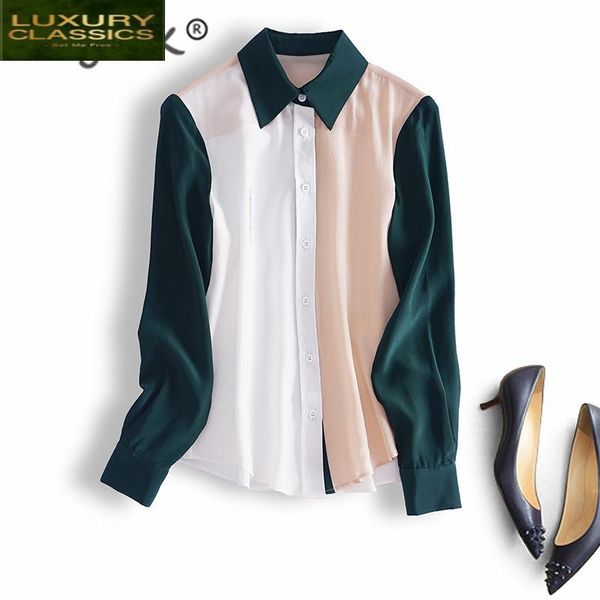 women's blouses & shirts summer 100% real vintage silk blusas mujer de moda 2021 spring korean elegant blouse women long sleeve 3340, White
women's blouses & shirts summer 100% real vintage silk blusas mujer de moda 2021 spring korean elegant blouse women long sleeve 3340, White