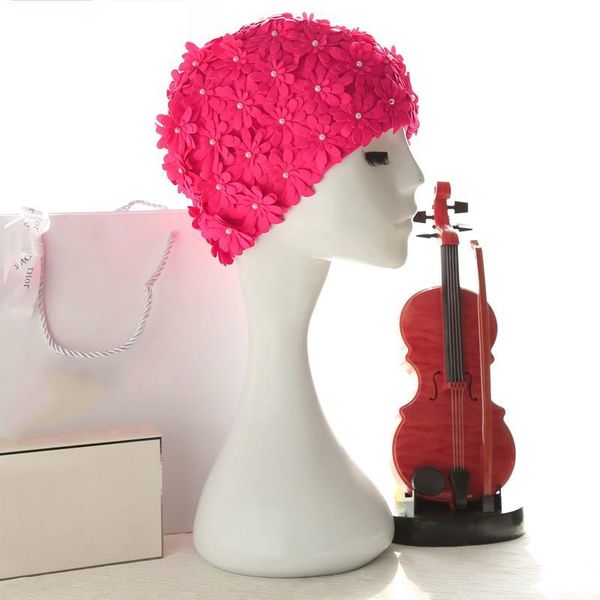 handmade pearl swimming caps flower bathing cap protect ears hair women swim pool hat
handmade pearl swimming caps flower bathing cap protect ears hair women swim pool hat