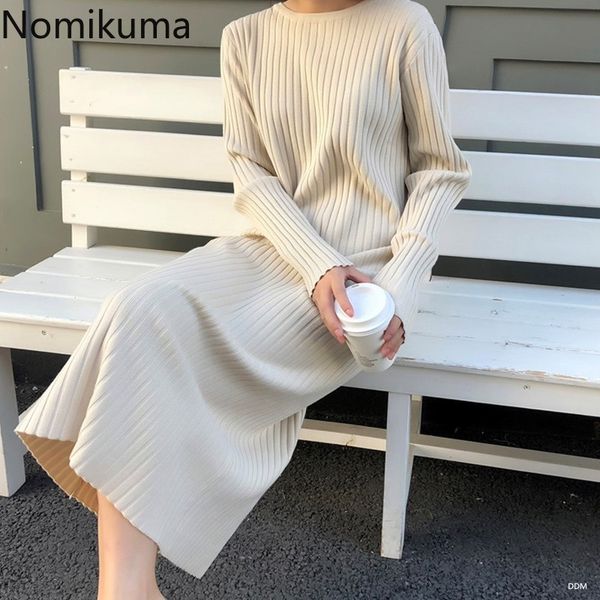nomikuma knitted dresses women autumn winter basic sweater dress long sleeve o-neck korean solid vestidos feminimos 6c522 210427, Black;gray
nomikuma knitted dresses women autumn winter basic sweater dress long sleeve o-neck korean solid vestidos feminimos 6c522 210427, Black;gray
