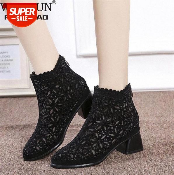fashion rhinestones gauze sandals summer new mesh boots genuine leather women's shoes hollow boots thick heels #en1f
fashion rhinestones gauze sandals summer new mesh boots genuine leather women's shoes hollow boots thick heels #en1f