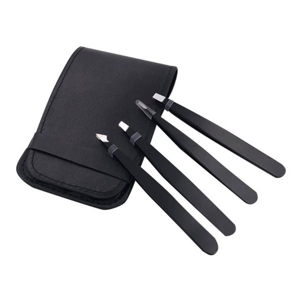 eyebrow tools & stencils 4pcs stainless steel trimmer tweezers flat bevel clips with pu storage bag
eyebrow tools & stencils 4pcs stainless steel trimmer tweezers flat bevel clips with pu storage bag