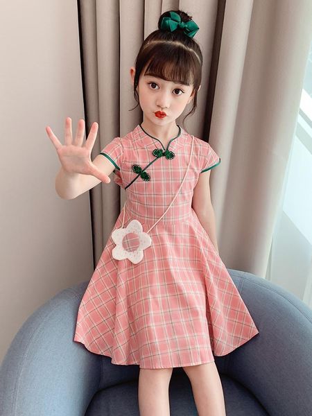 girl's dresses girls cheongsam dress summer western style children's plaid little girl hanfu princess skirt, Red;yellow
girl's dresses girls cheongsam dress summer western style children's plaid little girl hanfu princess skirt, Red;yellow