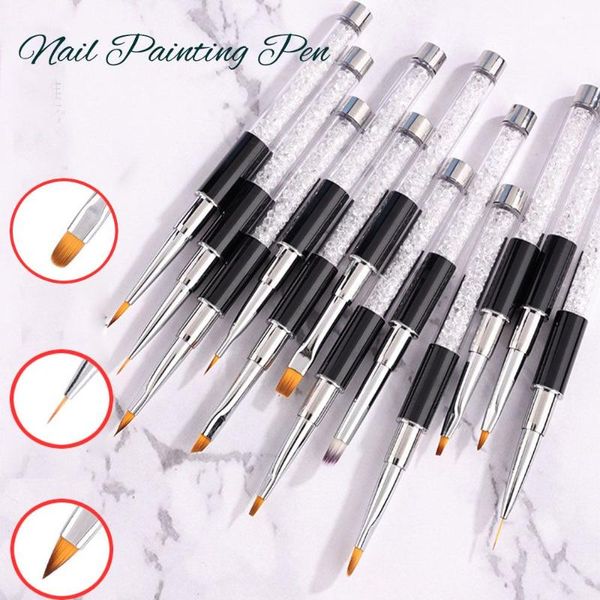 nail brushes 1pcs painting brush uv gel extension builder carving drawing pen crystal acrylic handle manicure tools art accessories, Yellow
nail brushes 1pcs painting brush uv gel extension builder carving drawing pen crystal acrylic handle manicure tools art accessories, Yellow