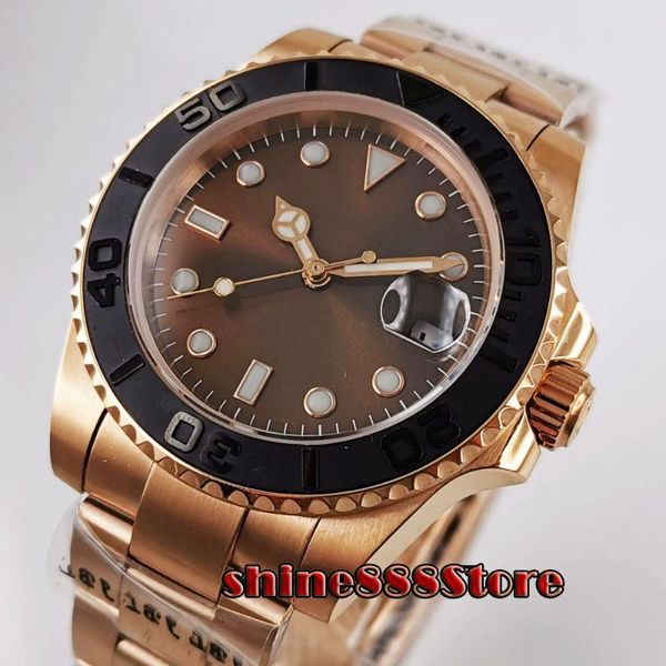 wristwatches bliger men wristwatch rose gold miyota automatic movement brushed bezel deployment clasp nologo dial sapphire glass, Slivery;brown
wristwatches bliger men wristwatch rose gold miyota automatic movement brushed bezel deployment clasp nologo dial sapphire glass, Slivery;brown