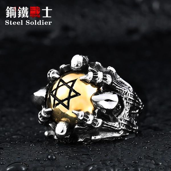 cluster rings steel soldier personality stainless and copper ring men punk skull titanium jewelry 2021 drop, Golden;silver
cluster rings steel soldier personality stainless and copper ring men punk skull titanium jewelry 2021 drop, Golden;silver