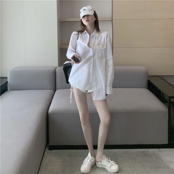 women's blouses & shirts cbafu outono coréia chique todo o jogo sólido blusa longa camisa feminina pista streetwear s turn down colarin, White
women's blouses & shirts cbafu outono coréia chique todo o jogo sólido blusa longa camisa feminina pista streetwear s turn down colarin, White