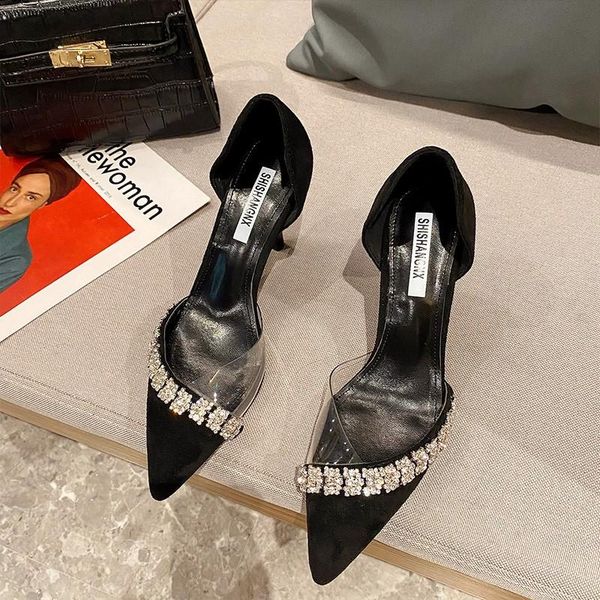 dress shoes temperament high heels spring and summer vogue all-match pointed shallow mouth ladies single, Black
dress shoes temperament high heels spring and summer vogue all-match pointed shallow mouth ladies single, Black