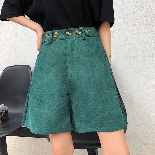 women's shorts 2021 summer corduroy trousers dongdaemun retro foreign straight korean edition loose slimming trend, White;black
women's shorts 2021 summer corduroy trousers dongdaemun retro foreign straight korean edition loose slimming trend, White;black