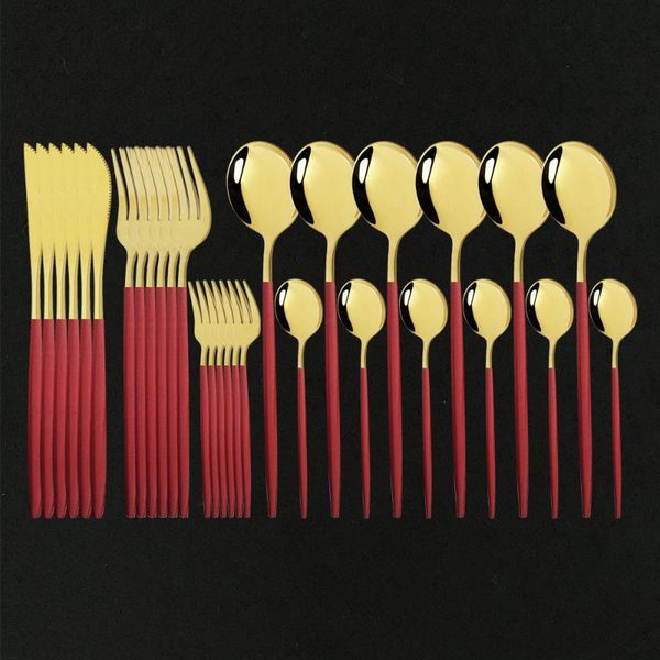dinnerware sets red gold cutlery set knife cake fork spoon stainless steel tableware western kitchen flatware silverware
dinnerware sets red gold cutlery set knife cake fork spoon stainless steel tableware western kitchen flatware silverware