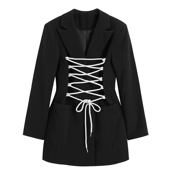 women's suits & blazers black temperament brief bandage blazer for women notched long sleeve lace up bowknot loose fit jacket fashion a, White;black
women's suits & blazers black temperament brief bandage blazer for women notched long sleeve lace up bowknot loose fit jacket fashion a, White;black